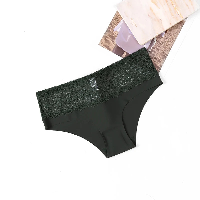 Women's Panties Sexy Lace Seamless Female Underwear for Women Solid Elasticity Sports Lingerie Perpective Briefs Soft Underpants
