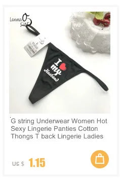 G string Underwear Women Hot Sexy Lingerie Panties Cotton Thongs T back Lingerie Ladies Funny Print T-Back Underwear