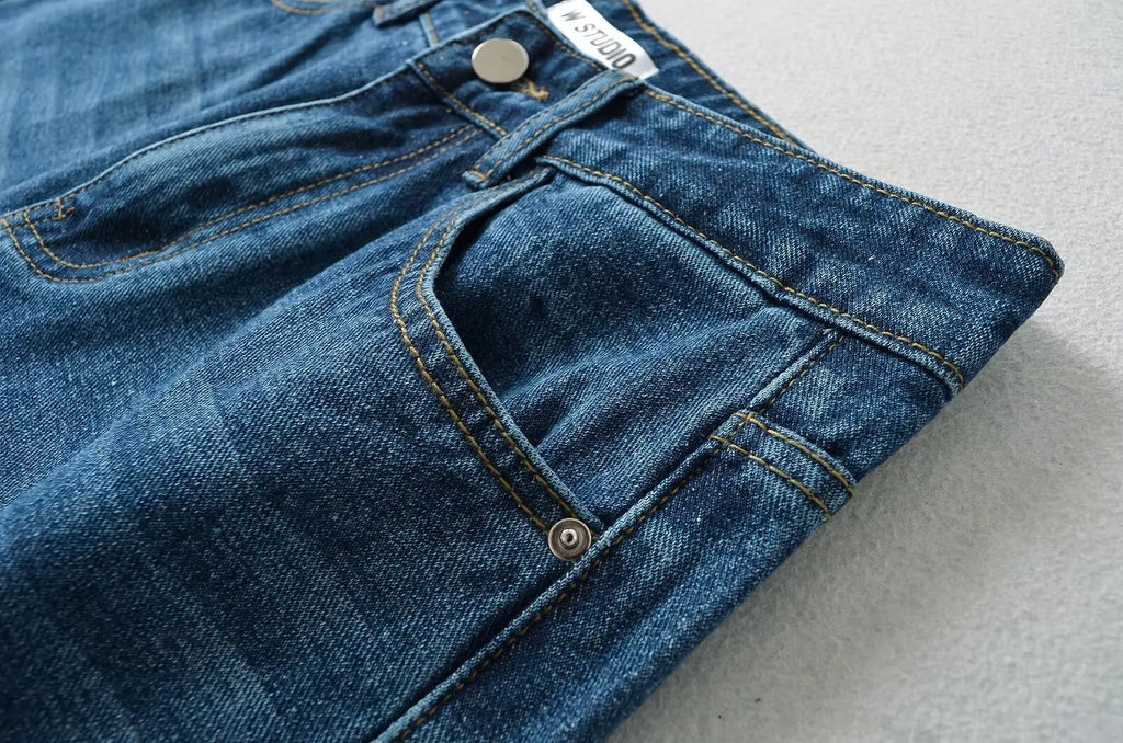 Women's Denim Pants Baggy Jeans Y2k Vintage Flared Wide New Low Waist Rise Oversize Pant Harajuku Fashion Woman Trousers
