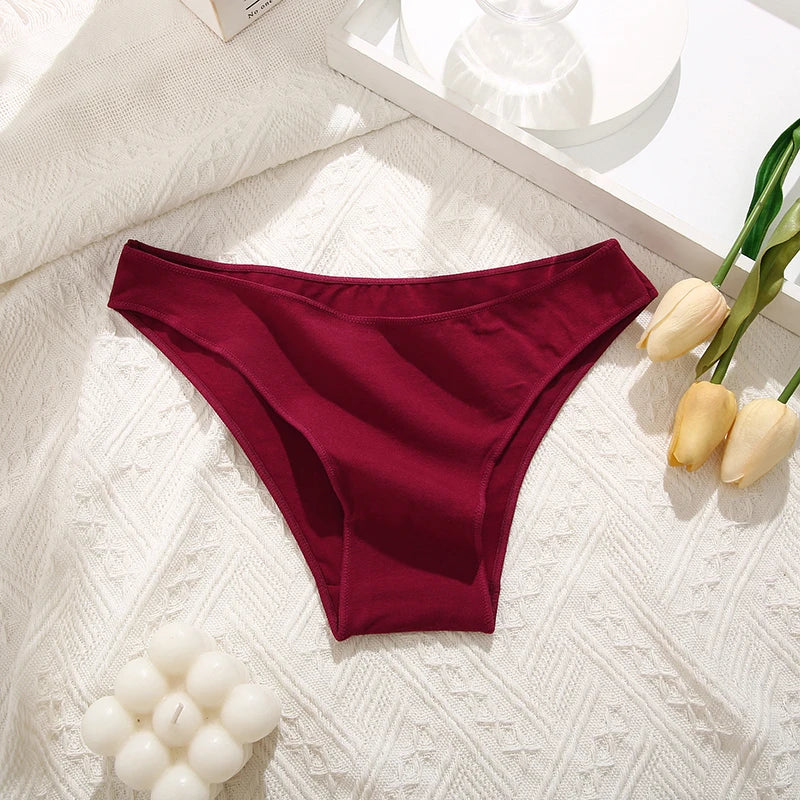 Cotton Women Underwear Comfort Women Panties Gray Cotton Briefs Sexy Low Waist Female Lingerie Girls Intimate Underwear M-XXL