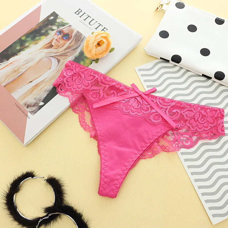 Hot ! Sexy Ladies Lace Underwear Women Panties Briefs for Female Hipster Underpant Sexy Lingerie Lace Cotton string big 7Colour