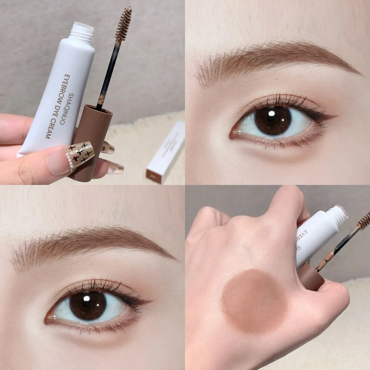 Natural Mist Eyebrow Dye Gel Tint Mascara SHAQINUO Long Lasting Quick Dry Dyeing Brow Tattoo Tinted Cream Brow Makeup