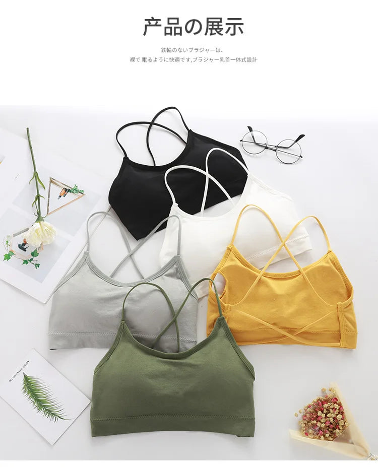 Top Women Sports Bras For Fitness Tube Top Seamless Athletic Vest Yoga Bra underwear Yoga Running Gym Stretch  Padded Sport Top