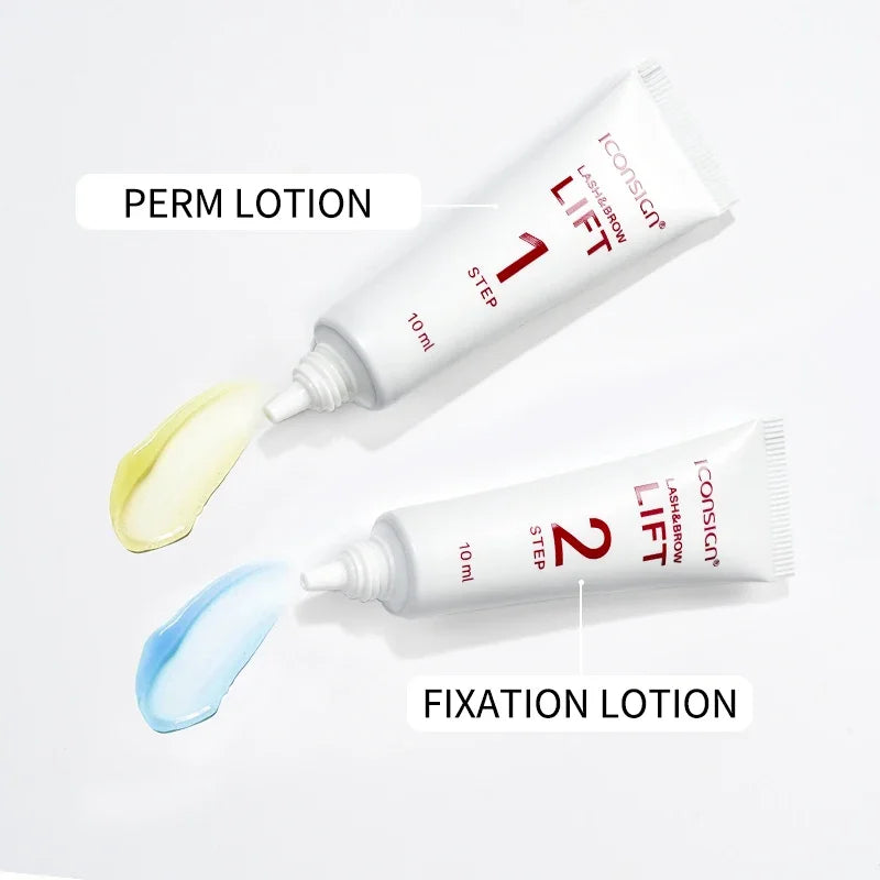 Fast shipping ICONSIGN 10ml Fix Perming Set for Lash Brow Lift Perm Fixation Tube Set Lotion 8-12 Minute Lifting Eye Makeup Tool