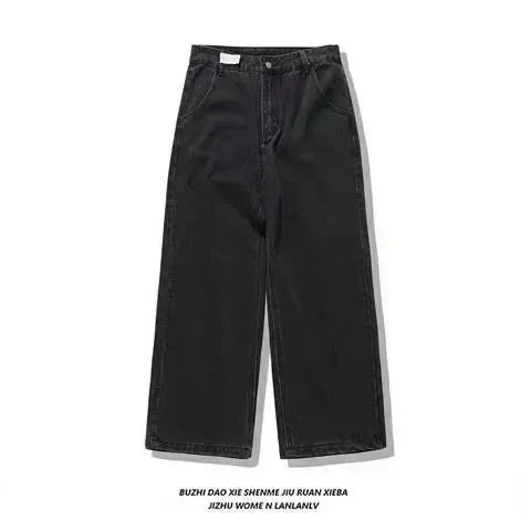 American Street Fashion Trend Big Pocket Loose Jeans Women Harajuku Y2K New Hip Hop Vintage Oversized Jeans Unisex Mopping Jeans
