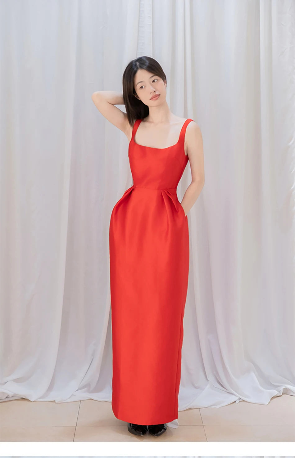 Lautaro Spring Summer Autumn Praty Birthday Evening Dresses Woman Elegant Luxury Red Prom Spaghetti Strap Satin Maxi Dress 2025