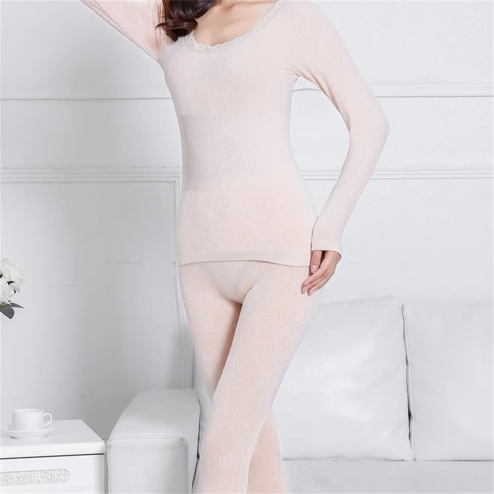 2024 Thermal Underwear Women Long clothes For Women Winter Thermal Underwear Suit Seamless Breathable Warm Thermal Clothing