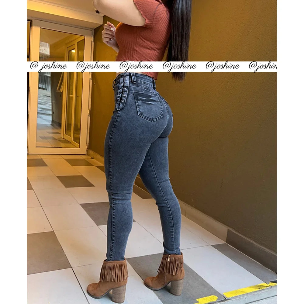 Fashion Sexy High Waist Slim Fit  Jeans for Women 2024 New Version Zipper Fly Perfect Hip to Body Adjustable Butt Lifter Pants