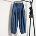 Oversized Women Jeans Spring Elastic Waist Wide Leg Loose Denim Harem Pants Large Size Female Baggy Pants