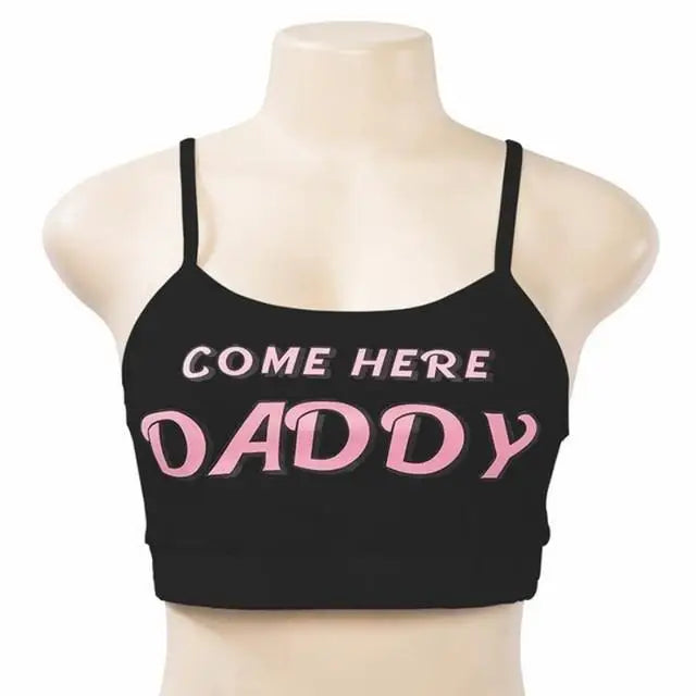 Combhasaki Women's Y2K 2 Piece Letter Printed Underwear Set Sleeveless Backless Bra Camisole+Elastic Waist Underpants Loungewear