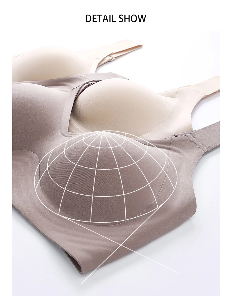 FallSweet Wireless Push Up Bra for Women Plus Size Thin Cup Sports Bras Breathable Comfortable Underwear Sexy Lingerie M-6XL