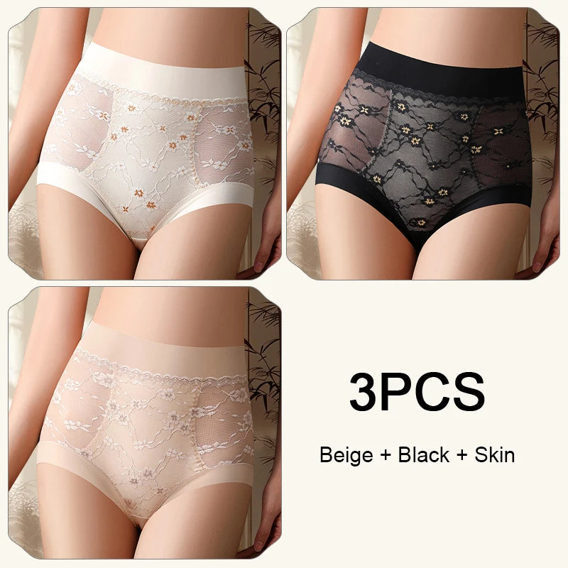 Lace High Waist Panties Woman Lifts Buttocks Fashion Belly Reducing Panties Set Pack Underwear for Women Women's Lingerie Sexy