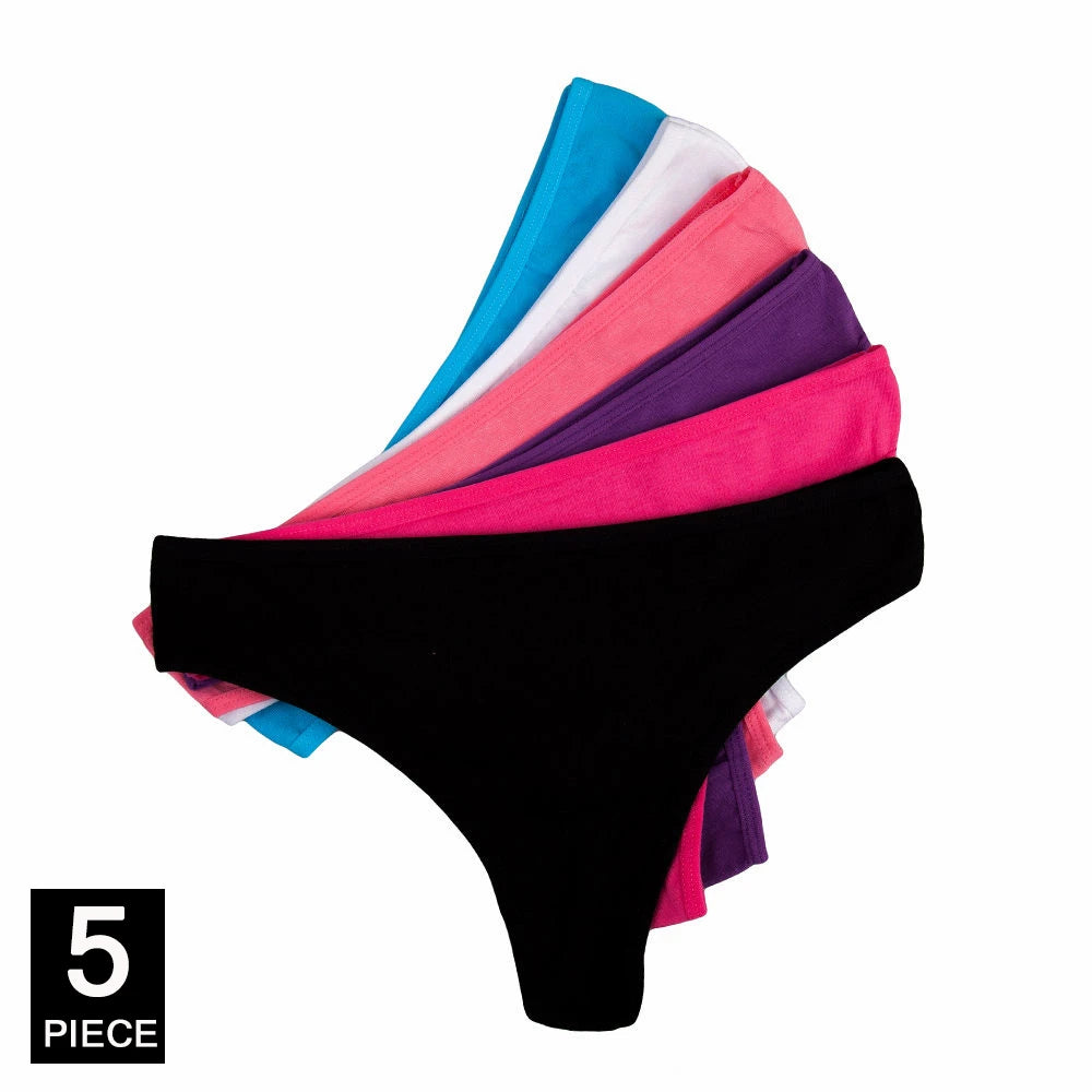 YOUREGINA Women Sexy Lace Thongs G-strings Cotton Underwear Panties Ladies Knickers Lingerie for Women 5 pcs/lot
