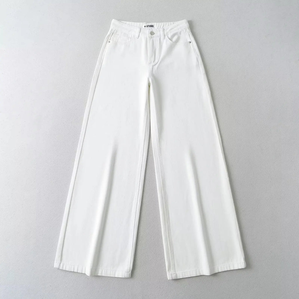 Women's Denim Pants Baggy Jeans Y2k Vintage Flared Wide New Low Waist Rise Oversize Pant Harajuku Fashion Woman Trousers