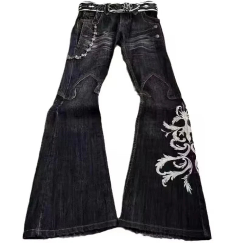 American Street Fashion Trend Big Pocket Loose Jeans Women Harajuku Y2K New Hip Hop Vintage Oversized Jeans Unisex Mopping Jeans