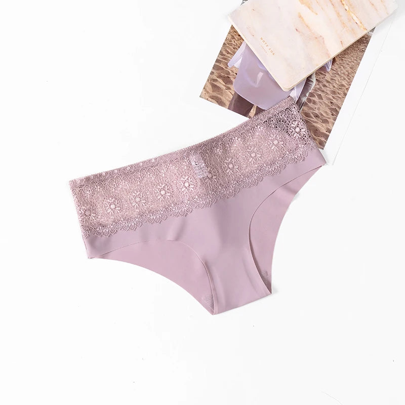 Women's Panties Sexy Lace Seamless Female Underwear for Women Solid Elasticity Sports Lingerie Perpective Briefs Soft Underpants