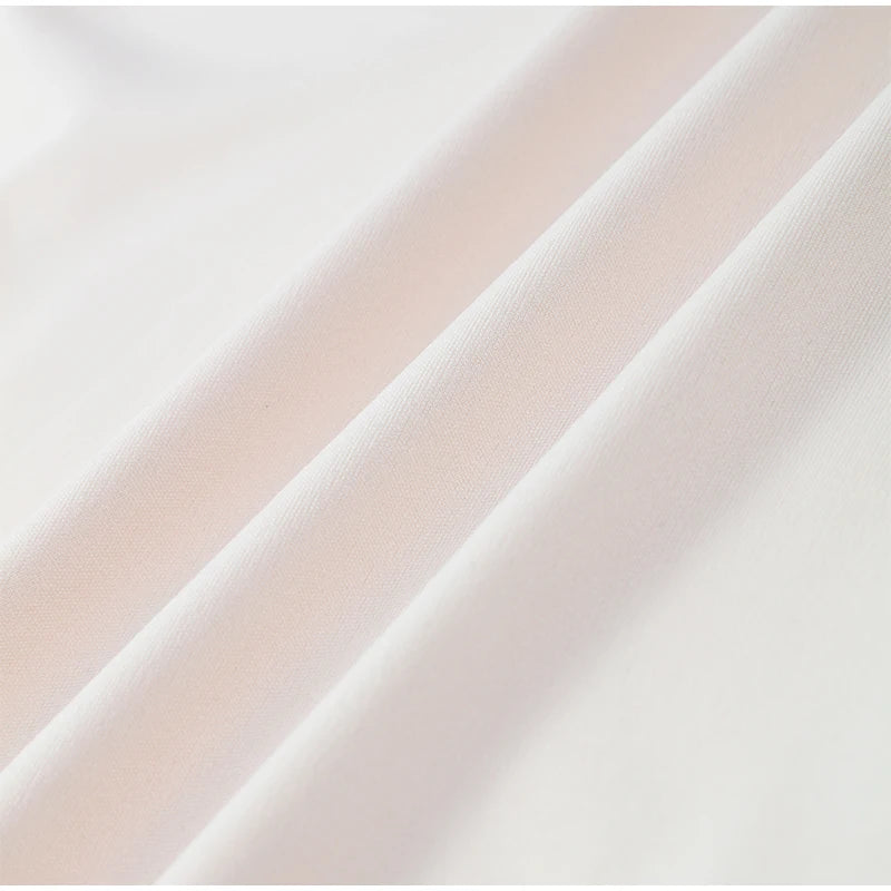 Women Solid Color Ruffles Hem Mini Dress Elegant O Neck Long Sleeve Slim Fit Gown Summer Vacation Holiday Party Dress