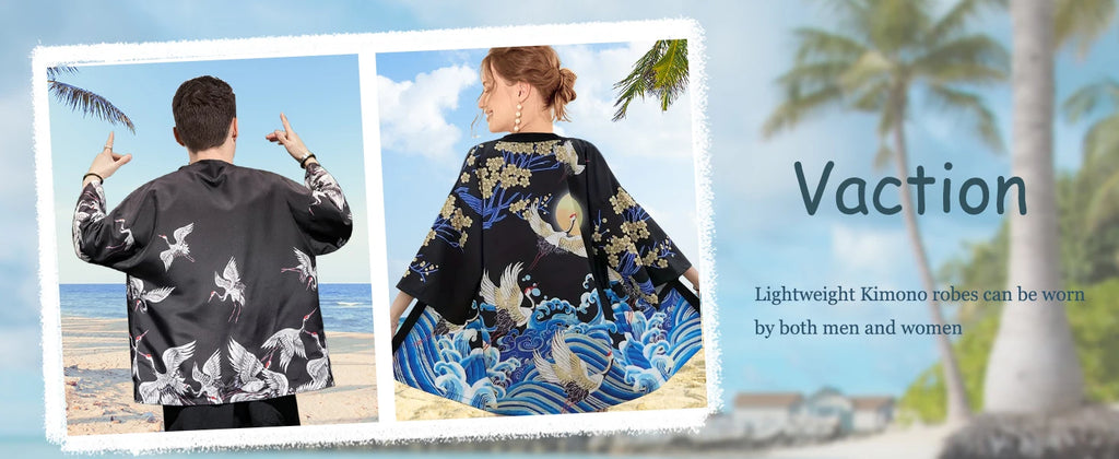 2024 New Japanese Cat Print Kimono Female Male Japanese Haoli Street Wear Cardigan Yukata Cosplay Samurai Street Fashion