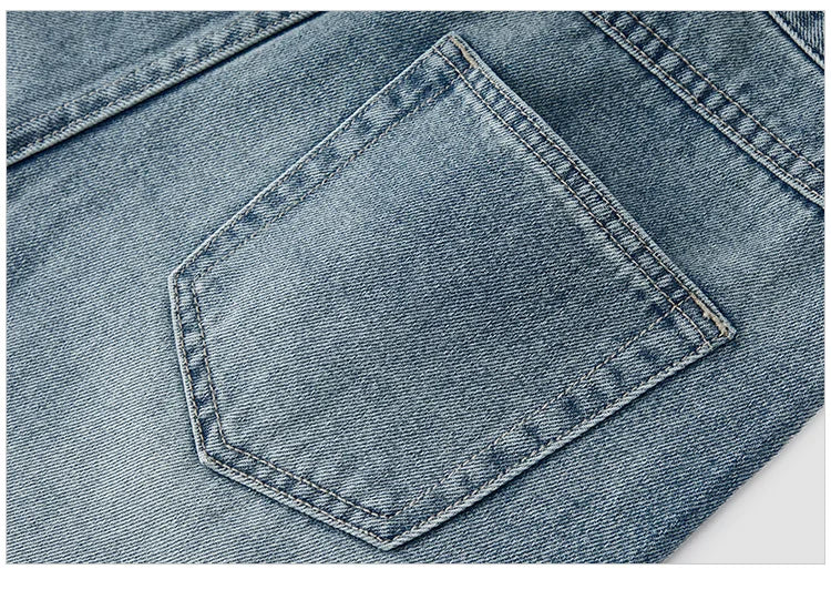 Semir Jeans Women Heightening Pure Cotton Long Trousers Autumn 2024 New Flesh-hiding Wide-leg Trousers