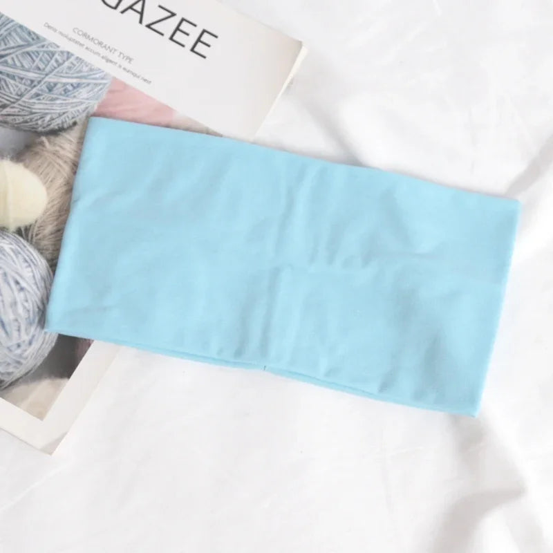 Korean Headband Running Solid Color Wide Elastic Hair Bands Women Men Sport Yoga Hairband Black Soft Wash Face Makeup Headwrap
