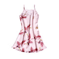 Red-crowned Crane Women's Pajama Dress Thin Homewear Ice Silk Suspender Nightdress Party Dress Sleeveless Slim Sling Nightgown