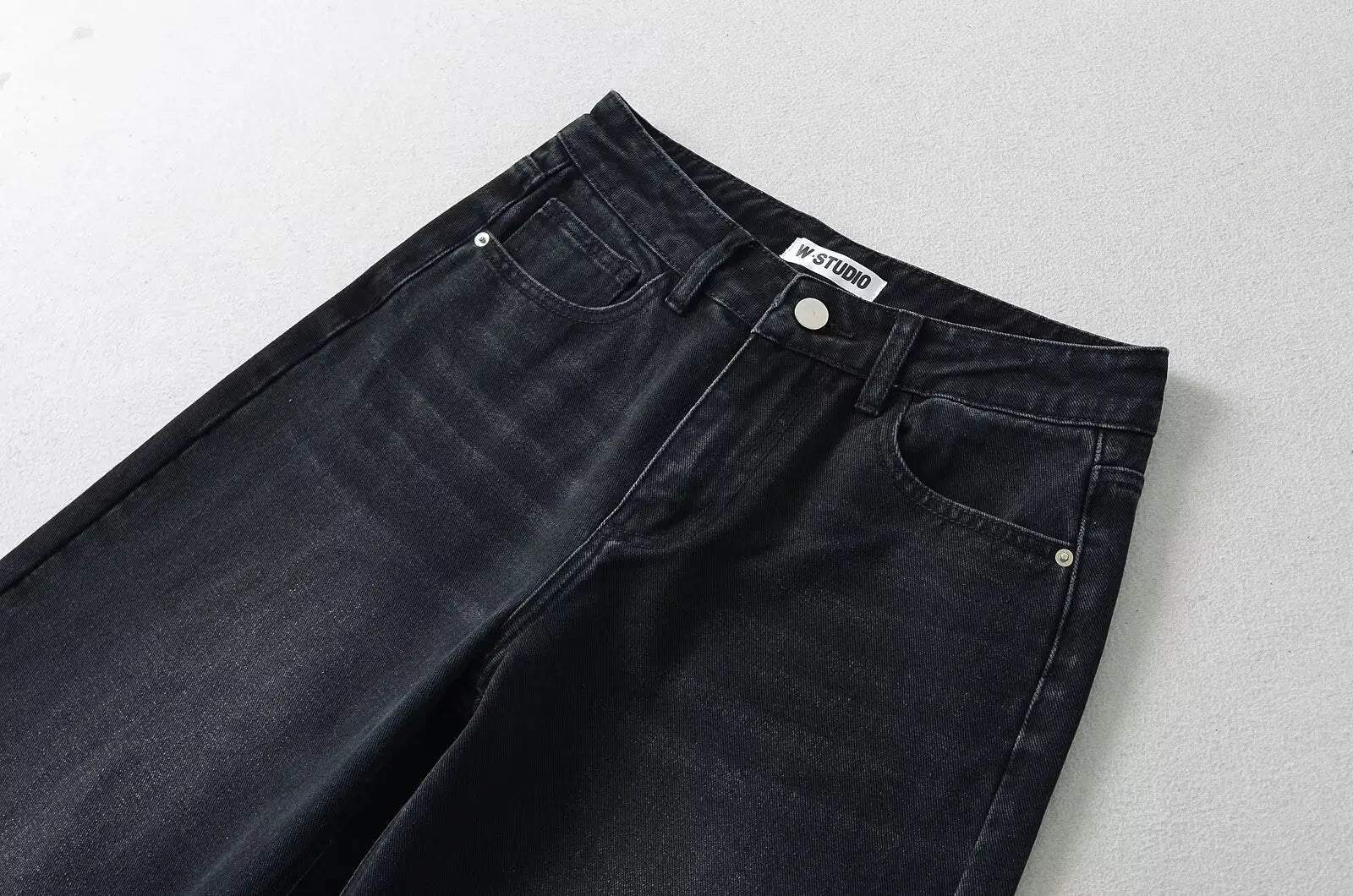 Women's Denim Pants Baggy Jeans Y2k Vintage Flared Wide New Low Waist Rise Oversize Pant Harajuku Fashion Woman Trousers