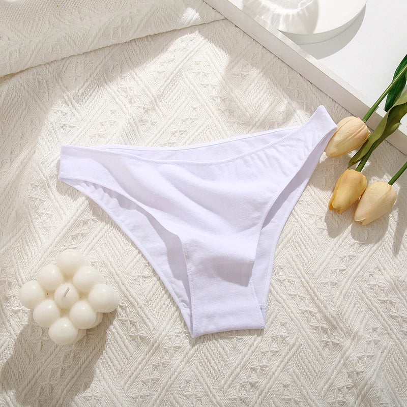 Cotton Women Underwear Comfort Women Panties Gray Cotton Briefs Sexy Low Waist Female Lingerie Girls Intimate Underwear M-XXL