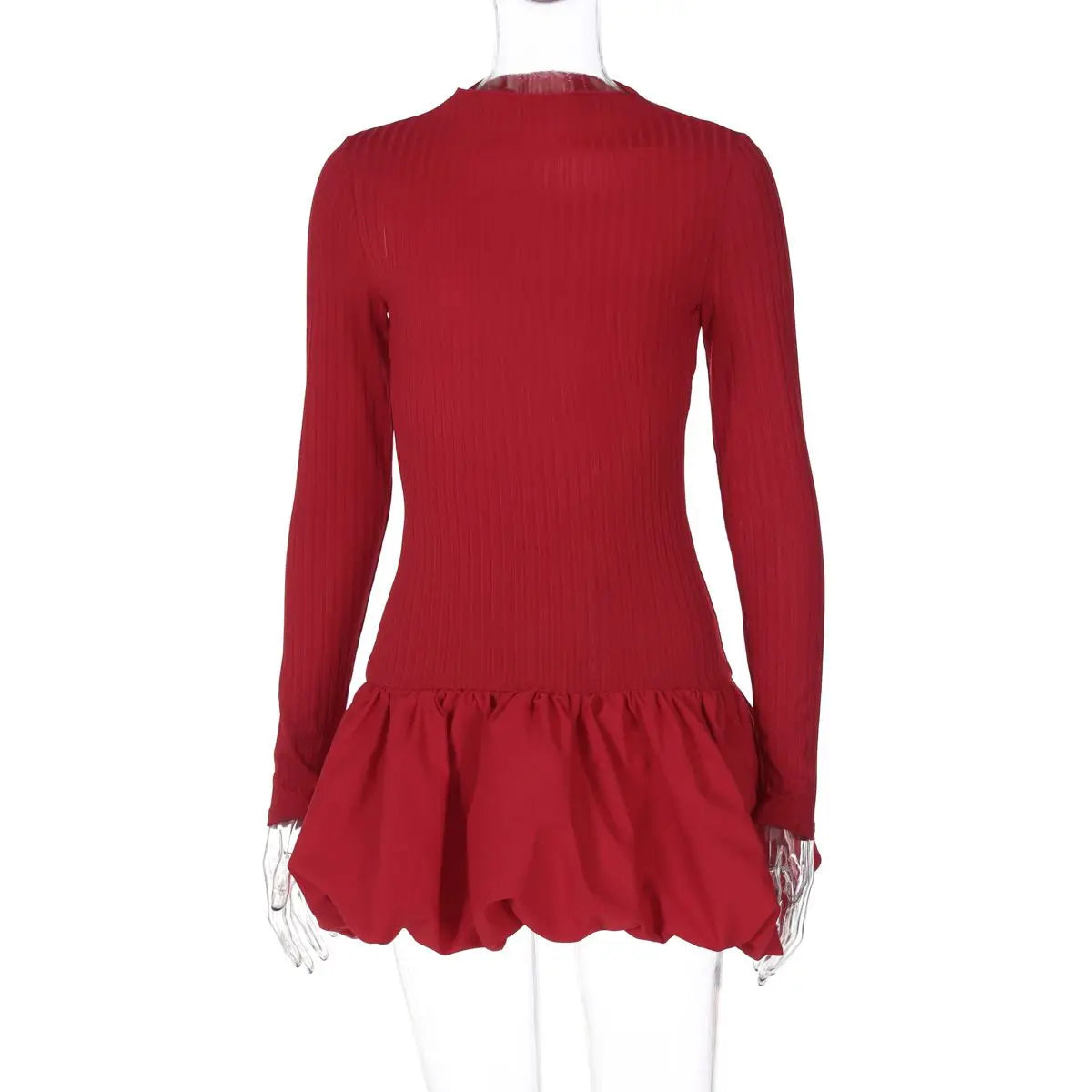Women's Fashion 2025 Autumn/Winter New Arrival: Trendy Sexy Slim-Fit Backless Versatile Peplum Bodycon Dress