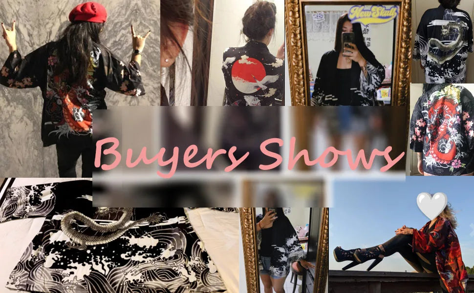 2024 New Japanese Cat Print Kimono Female Male Japanese Haoli Street Wear Cardigan Yukata Cosplay Samurai Street Fashion