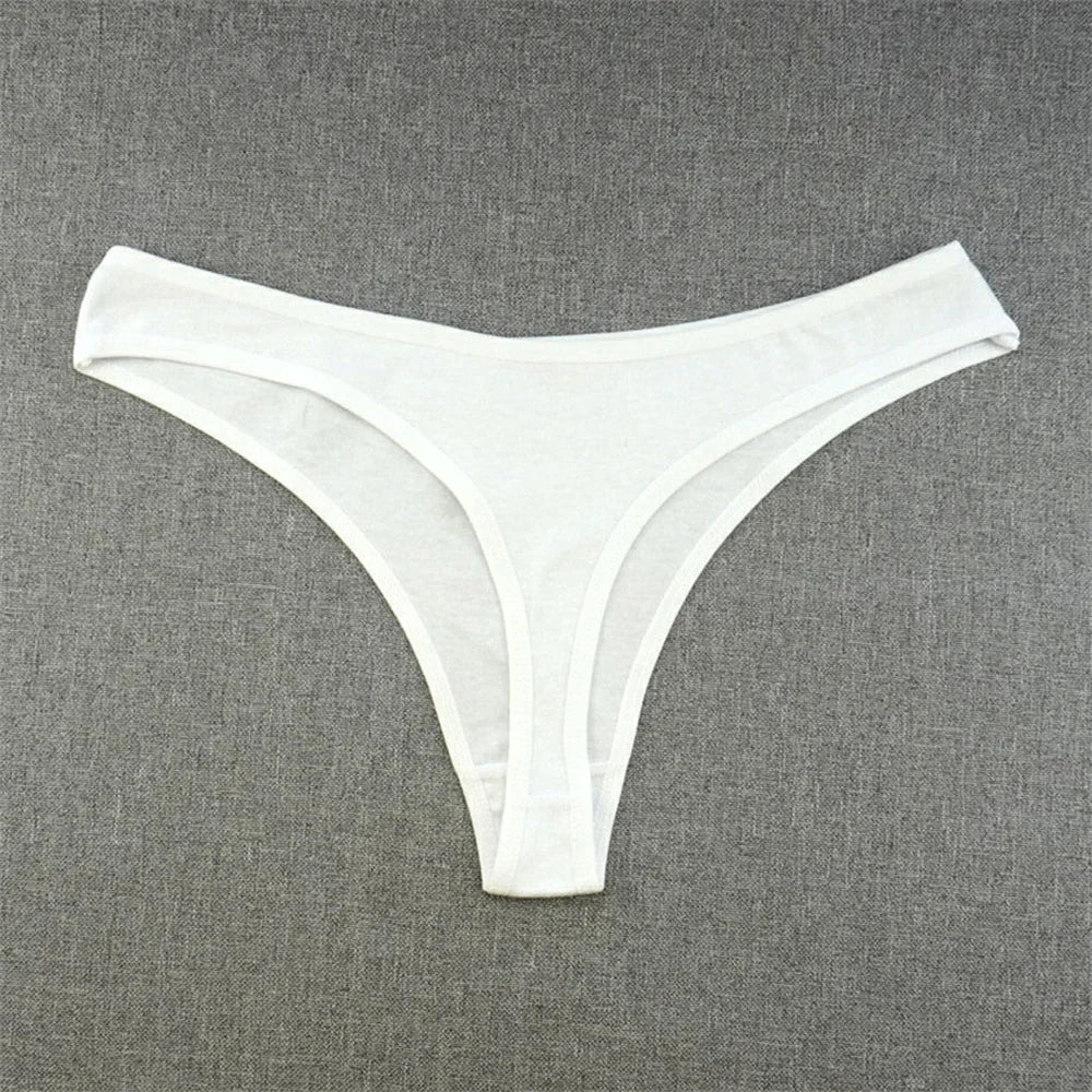 M-XXL Women Thong Panties Sexy Soft Cotton G-String Breathable G-string Underwear Plus Size Color Intimates Lingerie