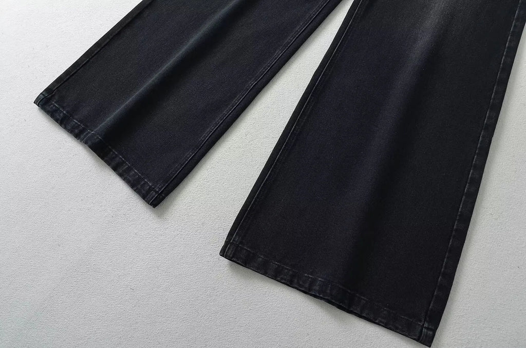 Women's Denim Pants Baggy Jeans Y2k Vintage Flared Wide New Low Waist Rise Oversize Pant Harajuku Fashion Woman Trousers