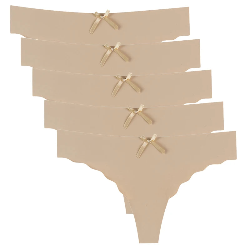 5Pcs/Lot Women's Panties Underwear Viscose Seamless Briefs Low Waist Female Lingerie Summer Ultra-thin G-String Thongs
