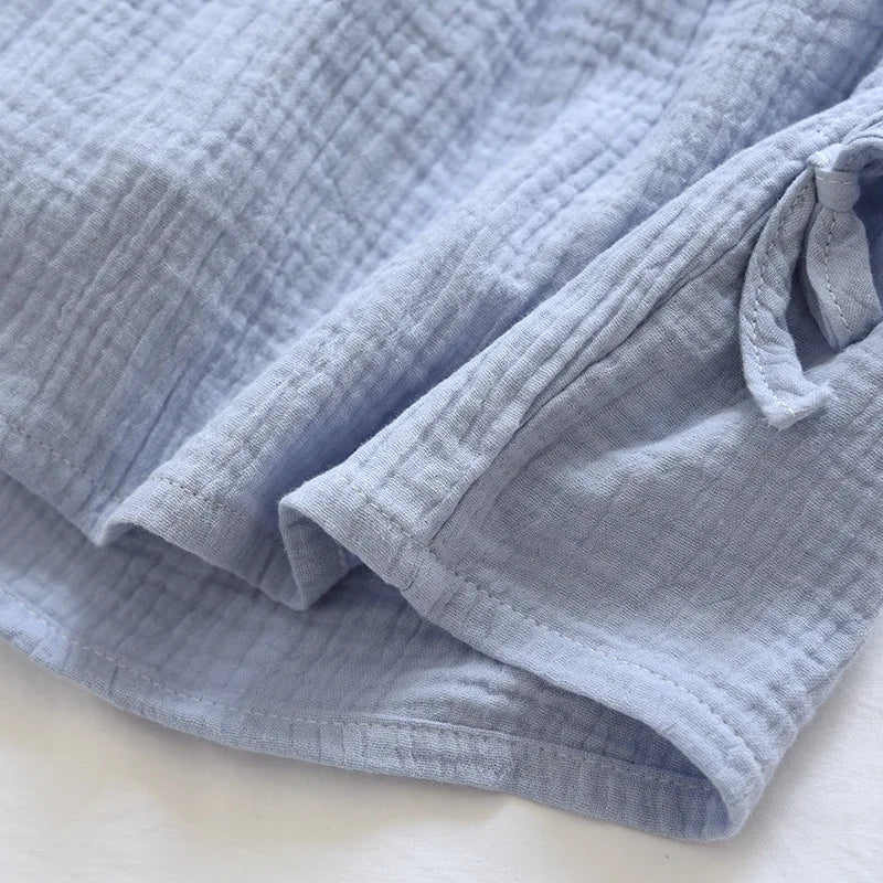 Fdfklak Pijamas Sexy Mujer Summer Sleeveless Gauze Cotton Women's 2 Piece Set Pyjamas Elegant New Soft Home Nightwear