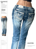 Winter Women's Flared Jeans Low Rise Bootcut Jeans Y2k Denim Pants Harajuku Japanese Grunge Cyber Punk High Quality Skinny New