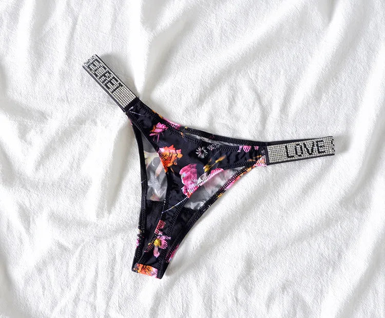 Rhinestone G string thong panties women's panties low waist sexy lingerie ladies lingerie panties lingerie ladies underwear