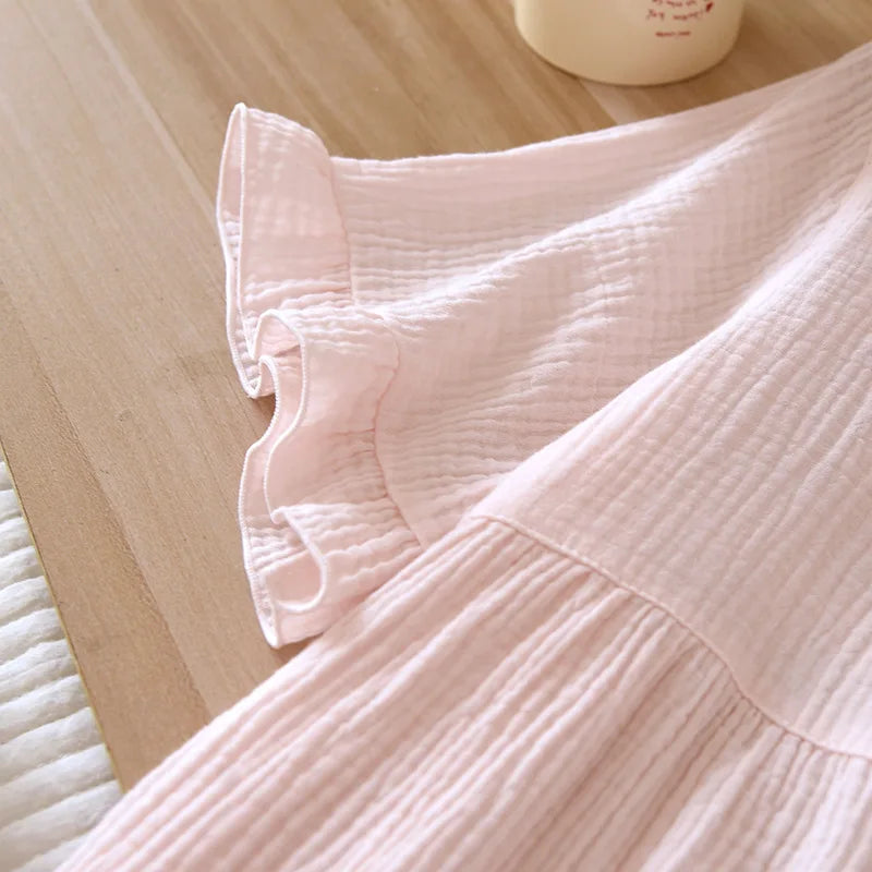 Pure Cotton Womens Pyjamas Set Embroidery Print Home Suits Pyjama Short Sleeve Pajamas 2023 Summer New 2Pcs Sleepwear