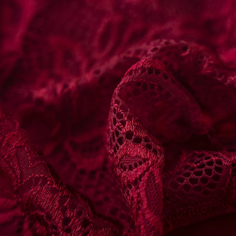 6PCS/Set Middle Waist Hollow Out Floral Lace Cotton Panties Women Briefs Sexy Lingerie Female Underwear Ladies Soft Underpants