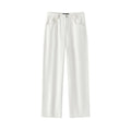 Semir Jeans Women Heightening Pure Cotton Long Trousers Autumn 2024 New Flesh-hiding Wide-leg Trousers