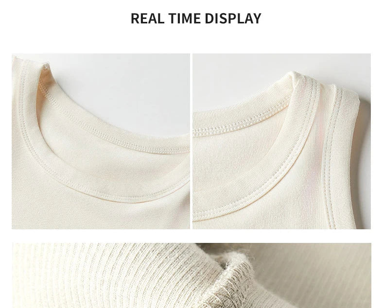BIVIGAOS Summer New Hot Girl Tight Fitting Vest Women's Modal High Elastic Sexy Tank Top Casual Fashion Vest Sleeveless T Shirt