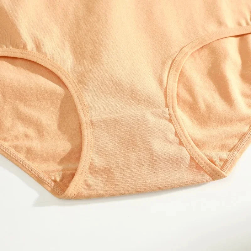 Finetoo 6Pcs/Set Women Cotton Seamless Briefs Women Plus Size Panties Breathable Underwear Female High Waist Soft Lingerie S-XXL