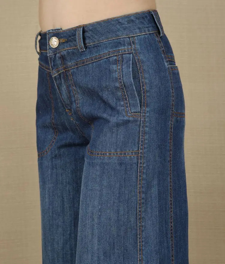 High Waist Wide Leg Jeans for Women 2024 Spring and Autumn Baggy Straight Trousers Casual New Slimming Wide Leg Pants