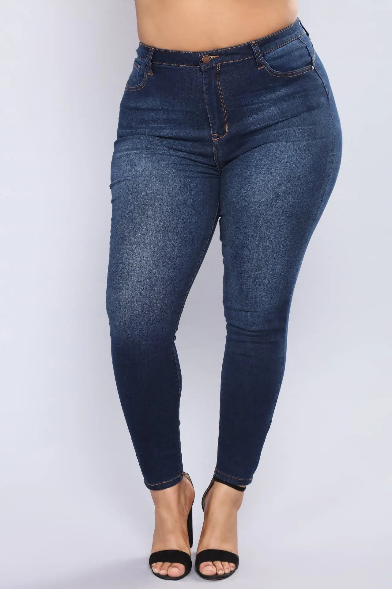 Women's plus size high waist jeans casual Skinny denim fat mom jeans L-5XL high quality wholesale price
