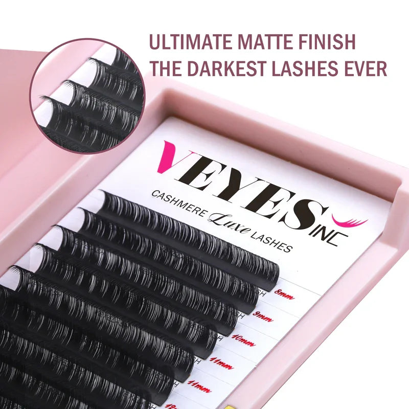 VEYESINC Cashmere Lashes Luxe  Eyelash Extensions Veyelash Faux Mink Individual Volume Soft Natural for Makeup