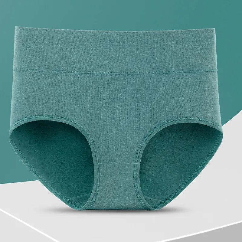 4pcs/pack High Waisted Postpartum Underwear Womens Cotton Underwear Soft Breathable Full Coverage Stretch Panties