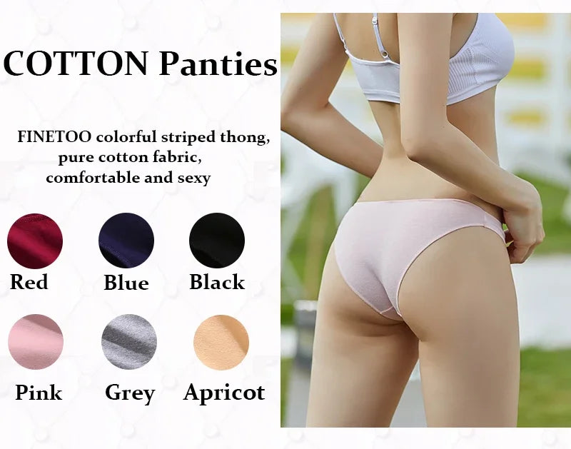 4Pcs Women's Seamless Cotton Briefs Intimates Women Sexy Panties Solid Color Breathable Underwear Female Low Waist Soft Lingerie