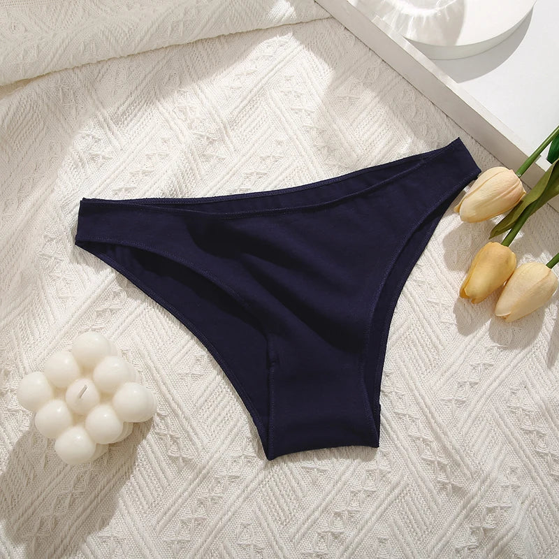 Cotton Women Underwear Comfort Women Panties Gray Cotton Briefs Sexy Low Waist Female Lingerie Girls Intimate Underwear M-XXL