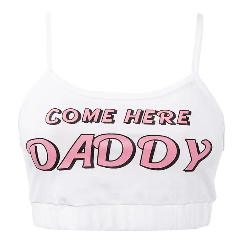 Combhasaki Women's Y2K 2 Piece Letter Printed Underwear Set Sleeveless Backless Bra Camisole+Elastic Waist Underpants Loungewear