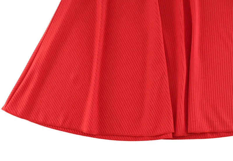 Solid Color Waist Mesh Splicing Design Women's Dress Spring And Summer New Fashion Round Neck Long Sleeve Slim A-line Dress 2025