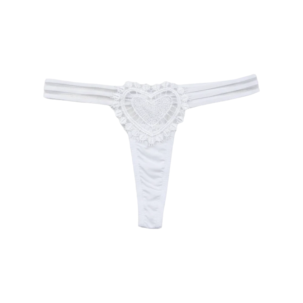 Intimate Wear Low Waist Ladies' Underwear Thin Strap Lace Heart T-back Briefs Lingerie Panties Women's Thong Female