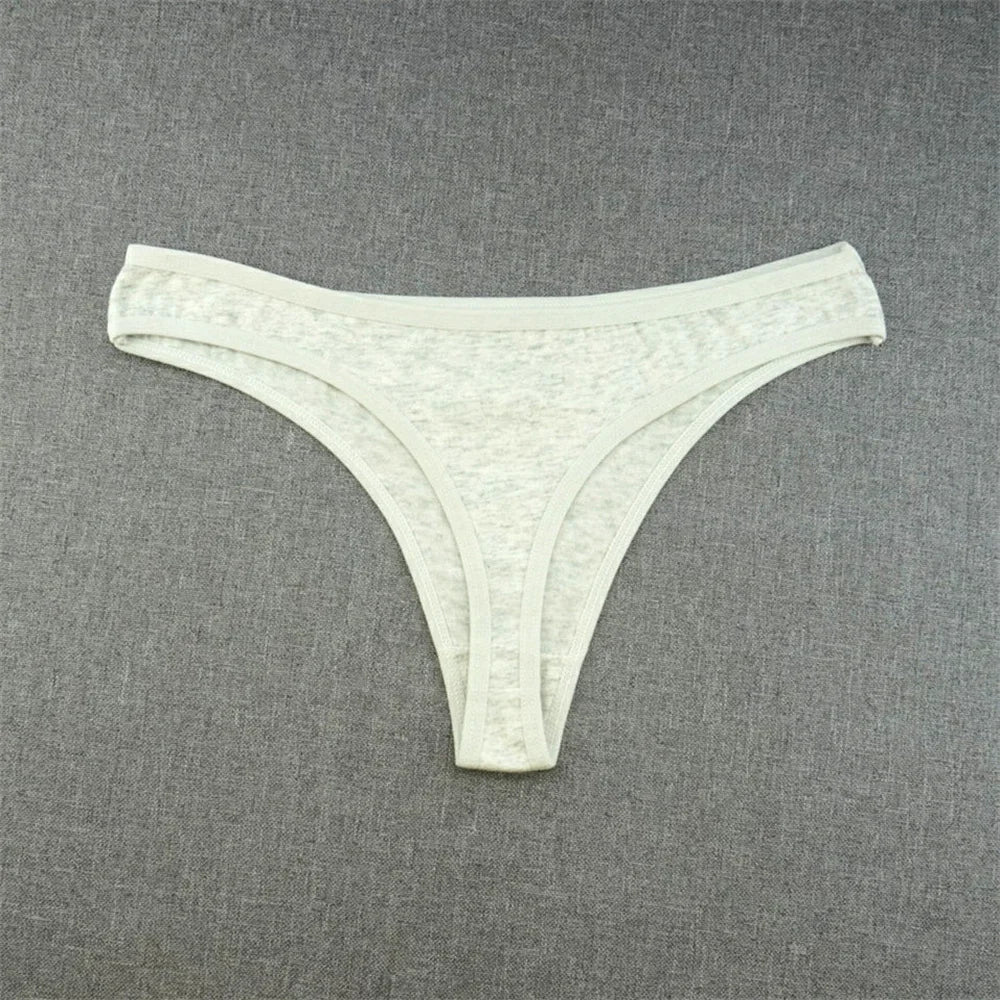 M-XXL Women Thong Panties Sexy Soft Cotton G-String Breathable G-string Underwear Plus Size Color Intimates Lingerie